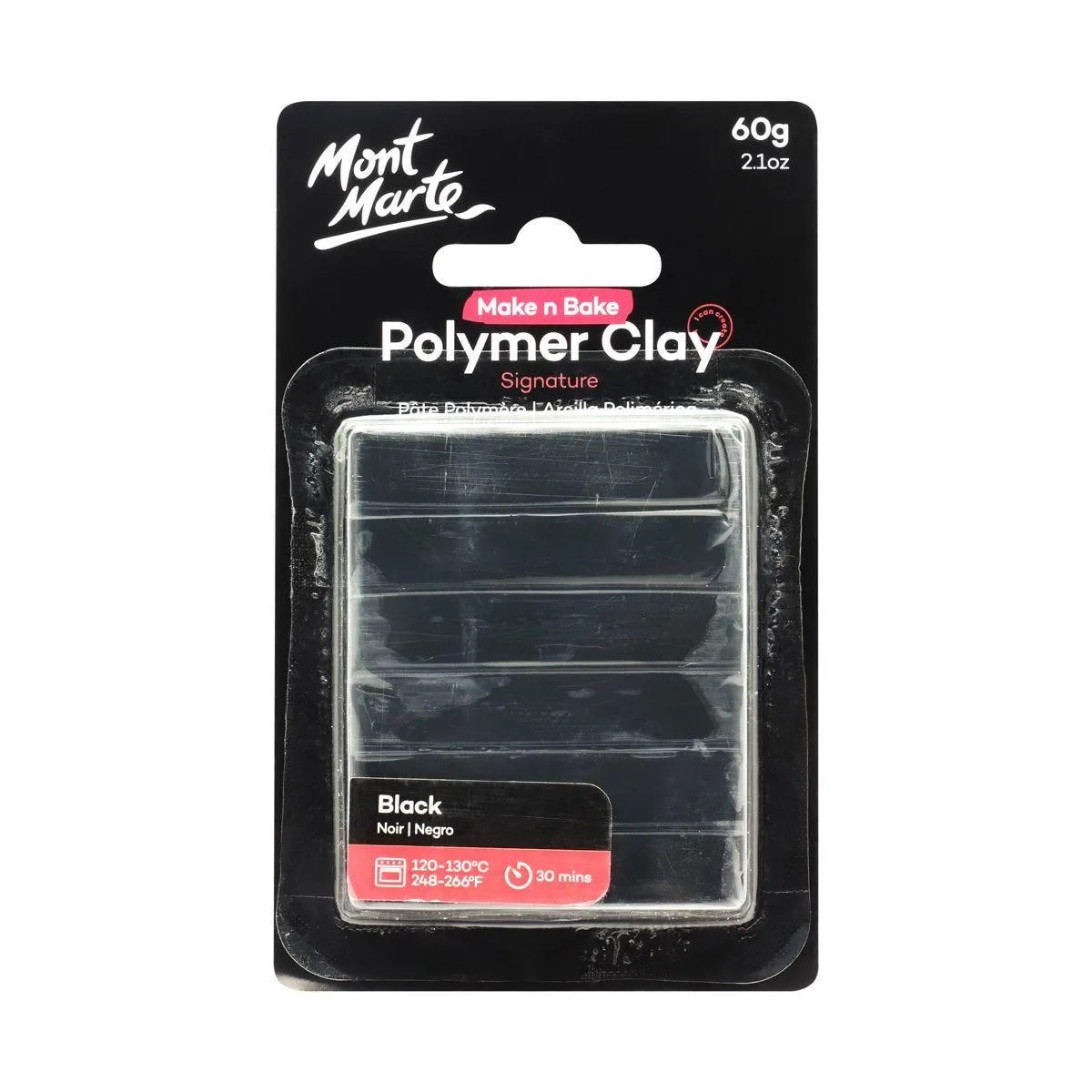 Mont Marte Make n Bake Polymer Clay Signature 60g - Black