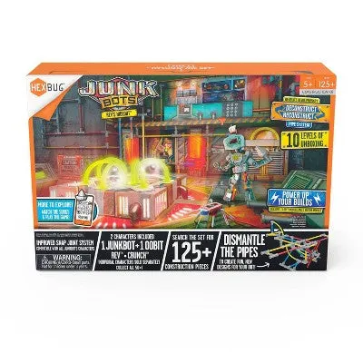 New - HEXBUG JUNKBOTS Rev's Hideout 125  Robotics Light Motor Modules Pipe-Building