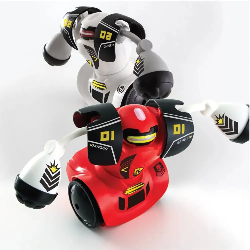 New - Sharper Image Robot Fighting Set Multiplayer Robots LED Eyes Infrared Remote