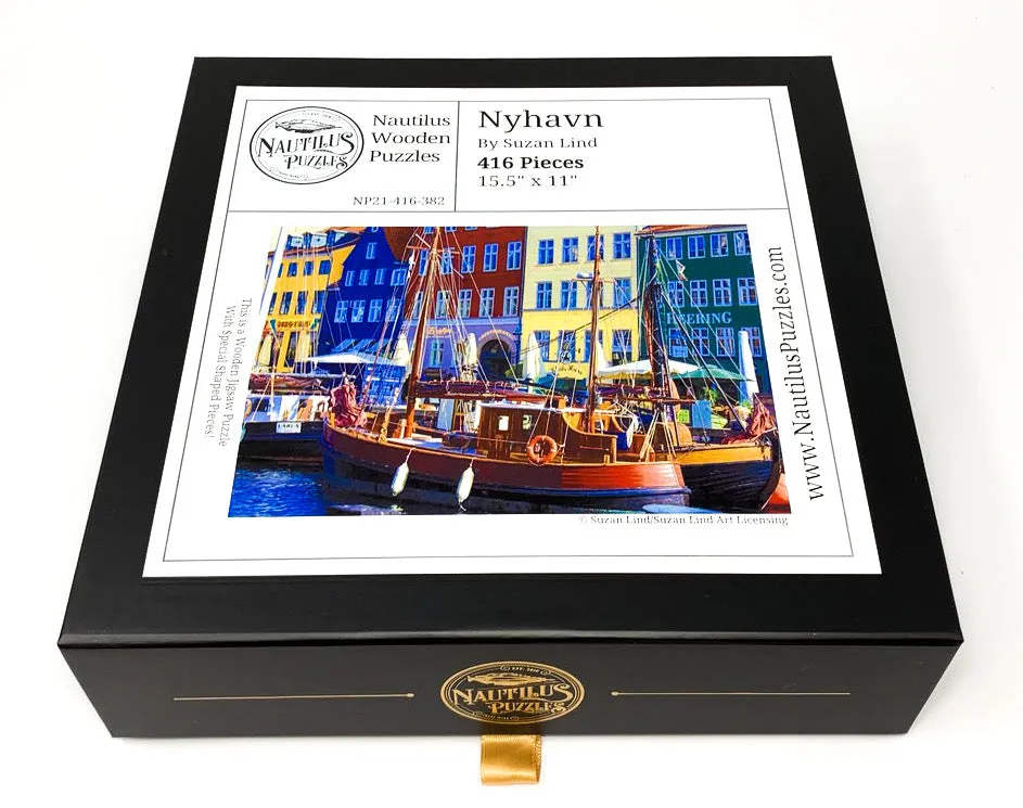 Nyhavn, Copenhagen (416 Piece Wooden Jigsaw Puzzle)