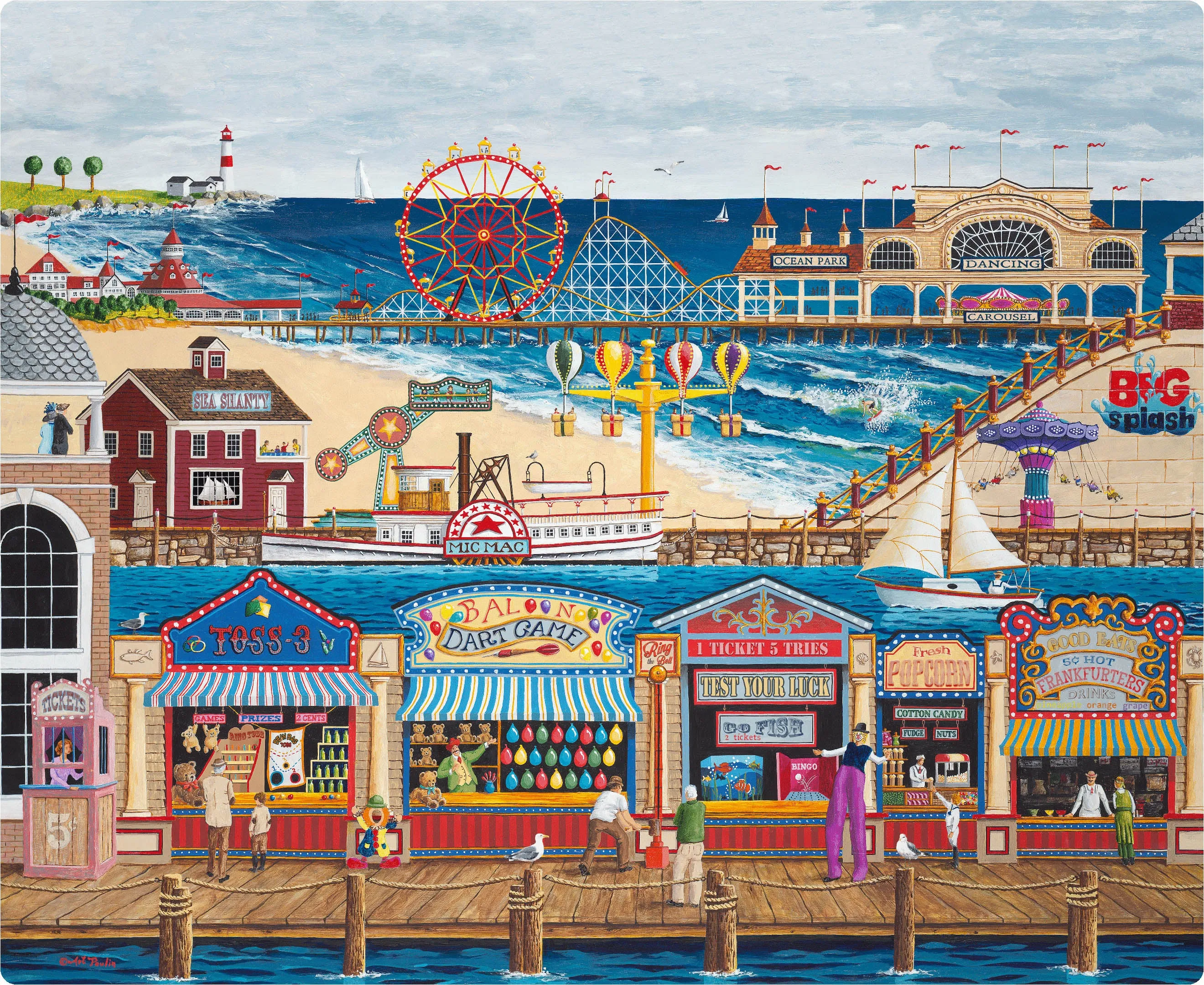 Ocean Park (1000 Piece Wooden Jigsaw Puzzle)