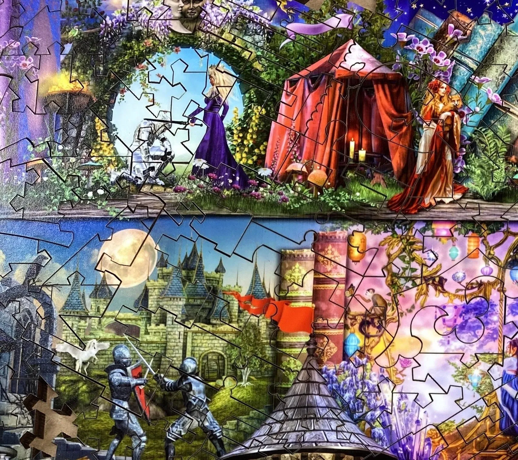 Once Upon A Fairytale (428 Piece Wooden Jigsaw Puzzle)