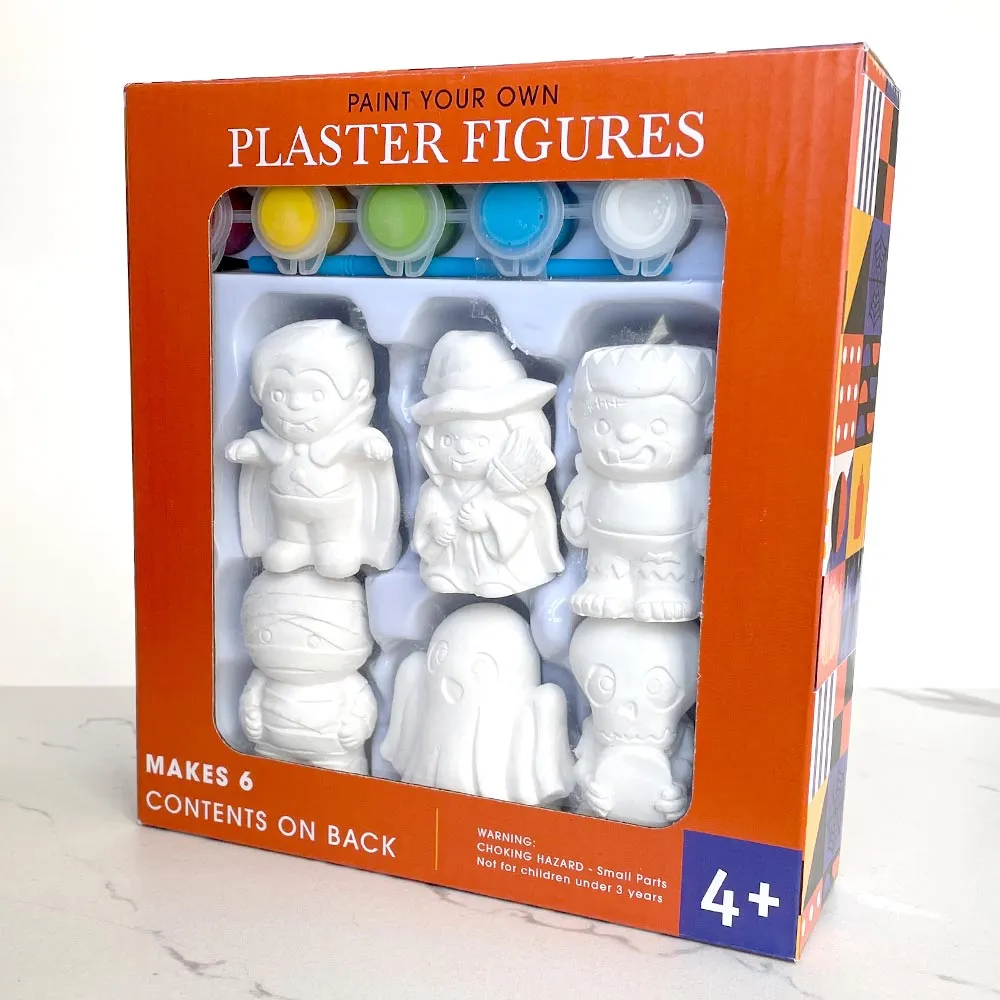 Paint-Your-Own Halloween Plaster Figurine Kit 6ct