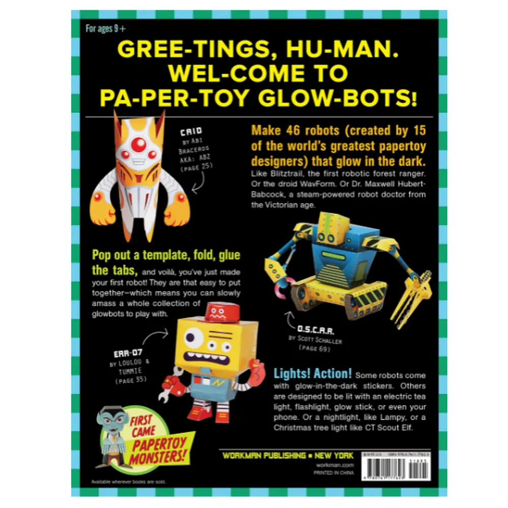 Papertoy Glowbots: Make Your Very Own Papertoys