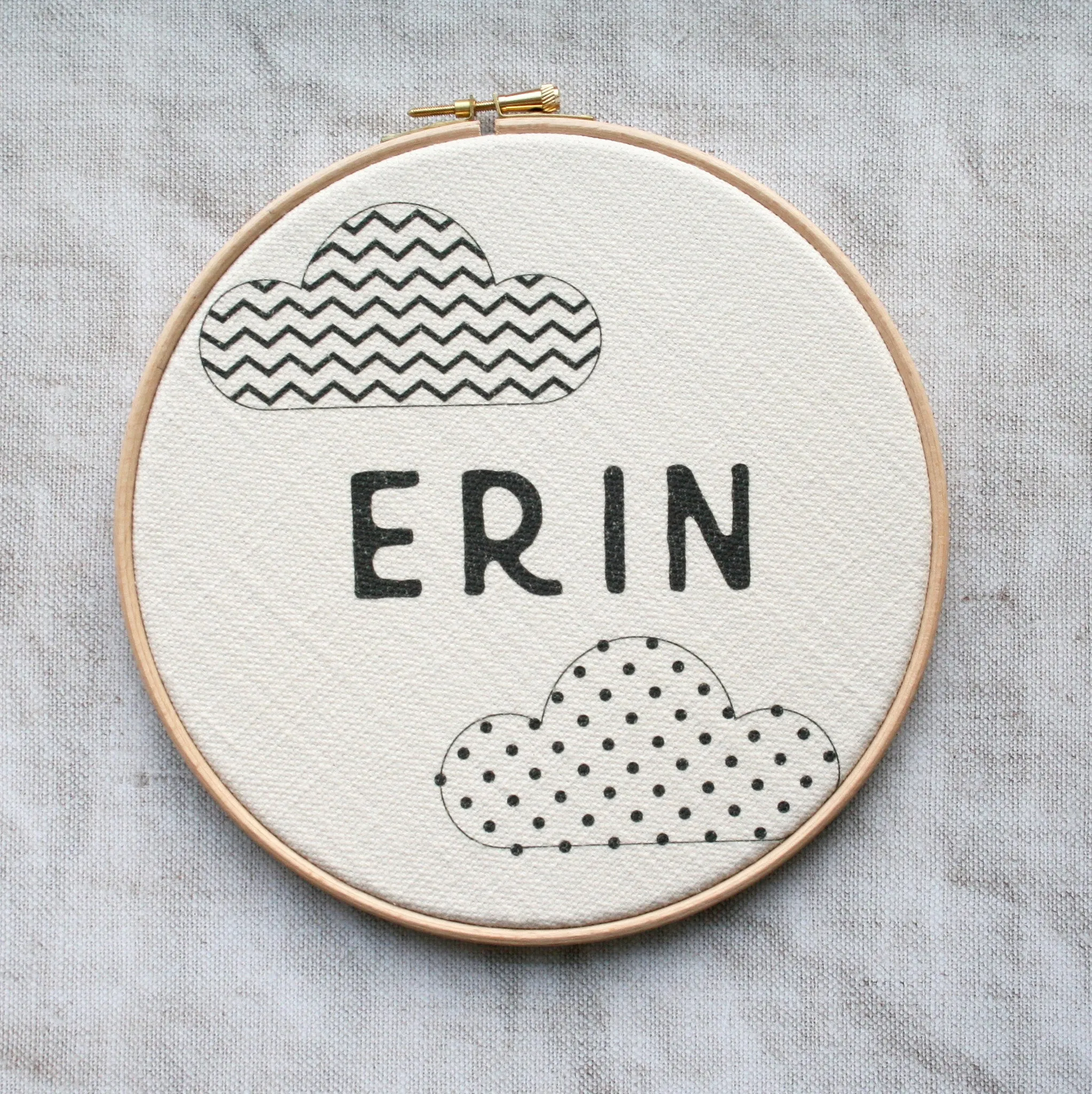 Personalised Geometric Name Hoop