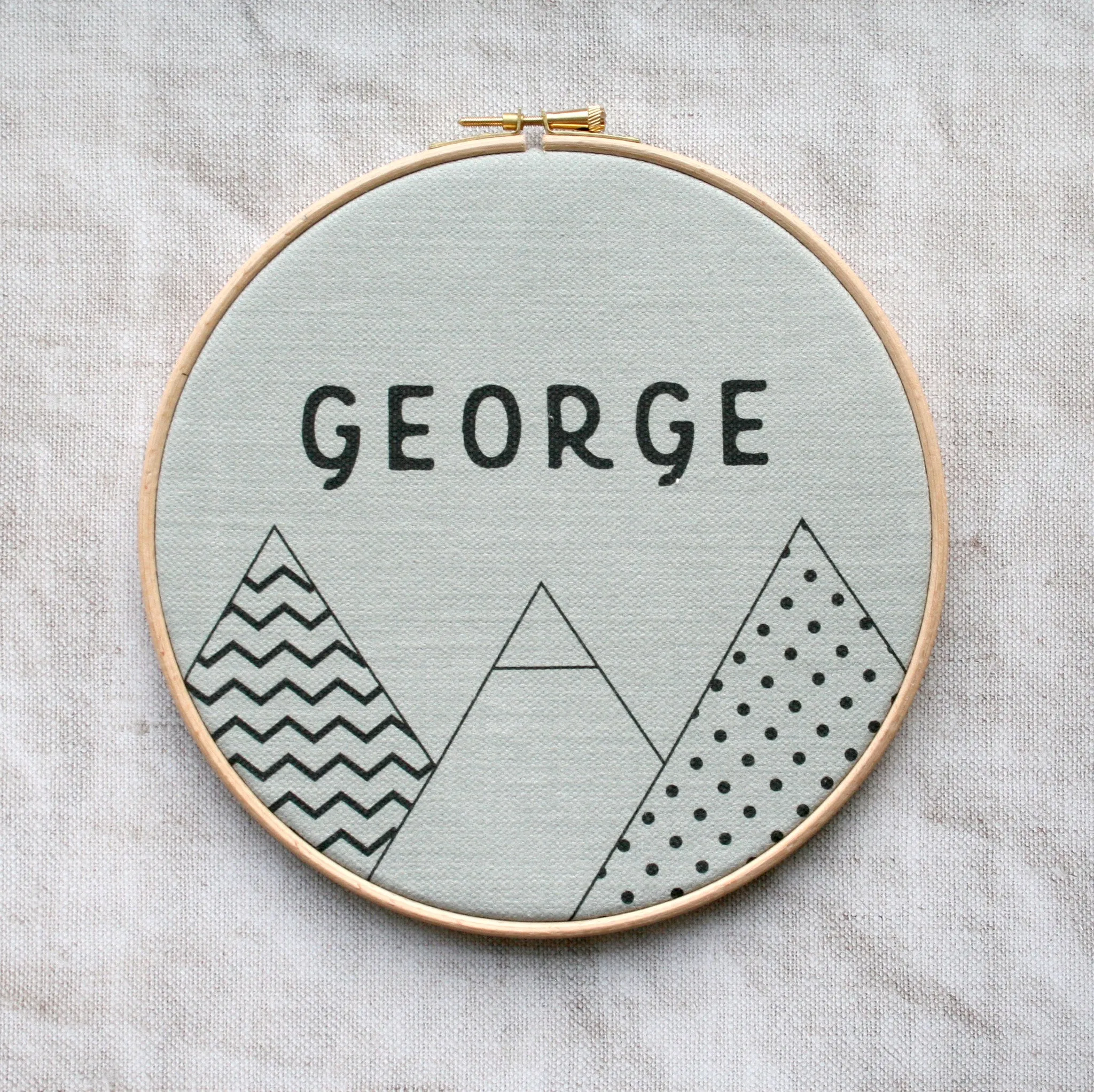 Personalised Geometric Name Hoop