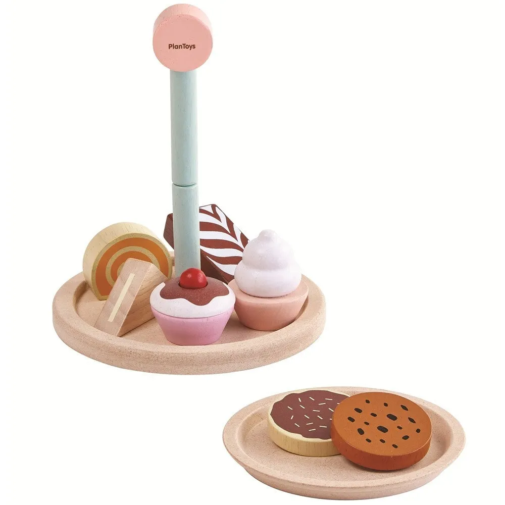 Plan Toys Wooden Cake Stand Set