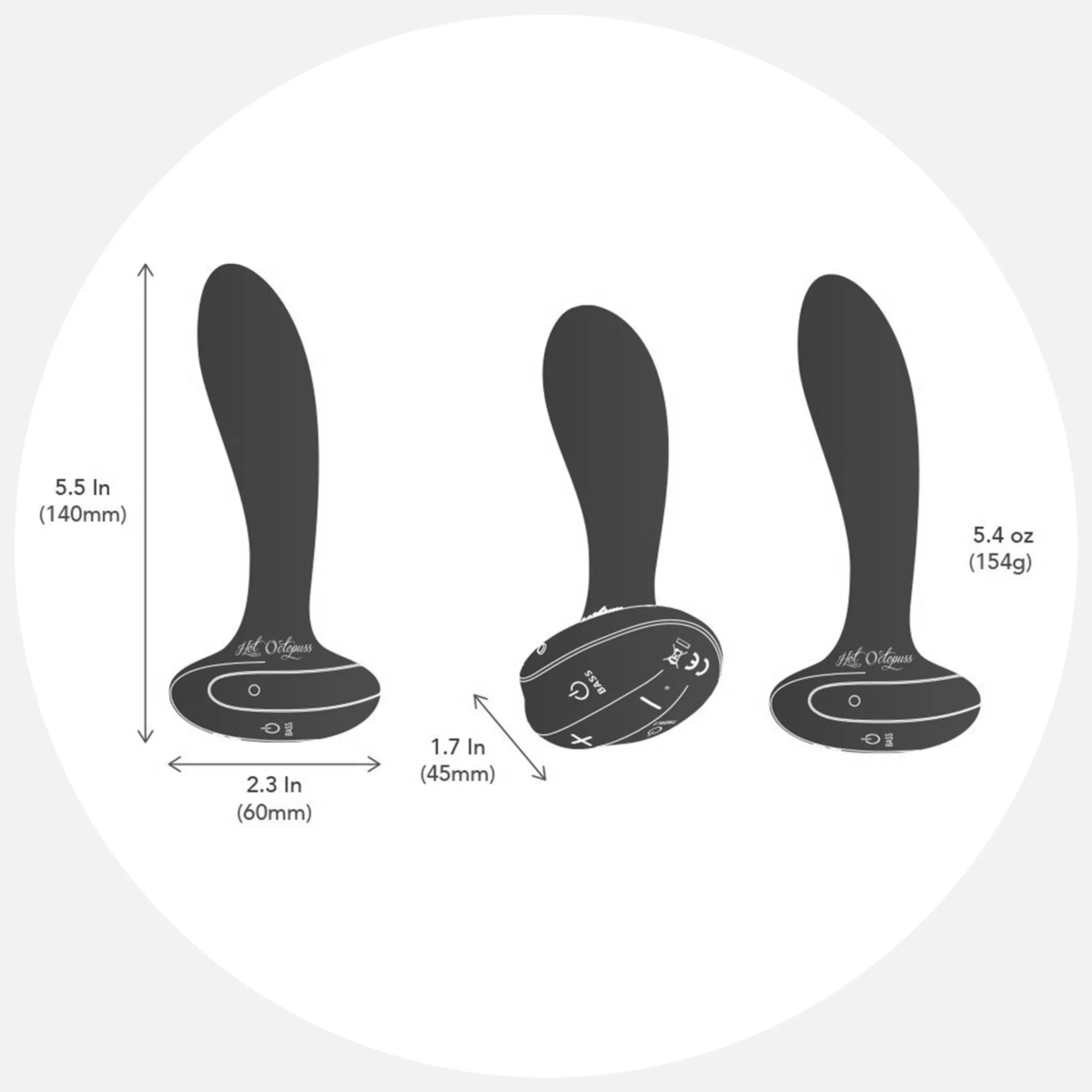 PleX - Rechargeable Flexible Vibrating Anal Plug with Remote Control