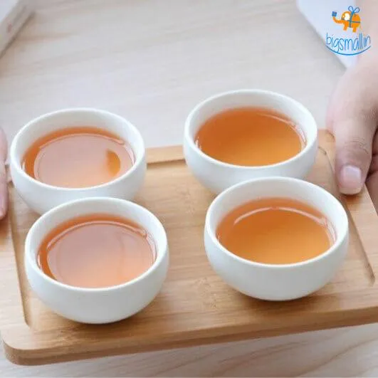 Portable Japanese Tea Set With Wooden Tray