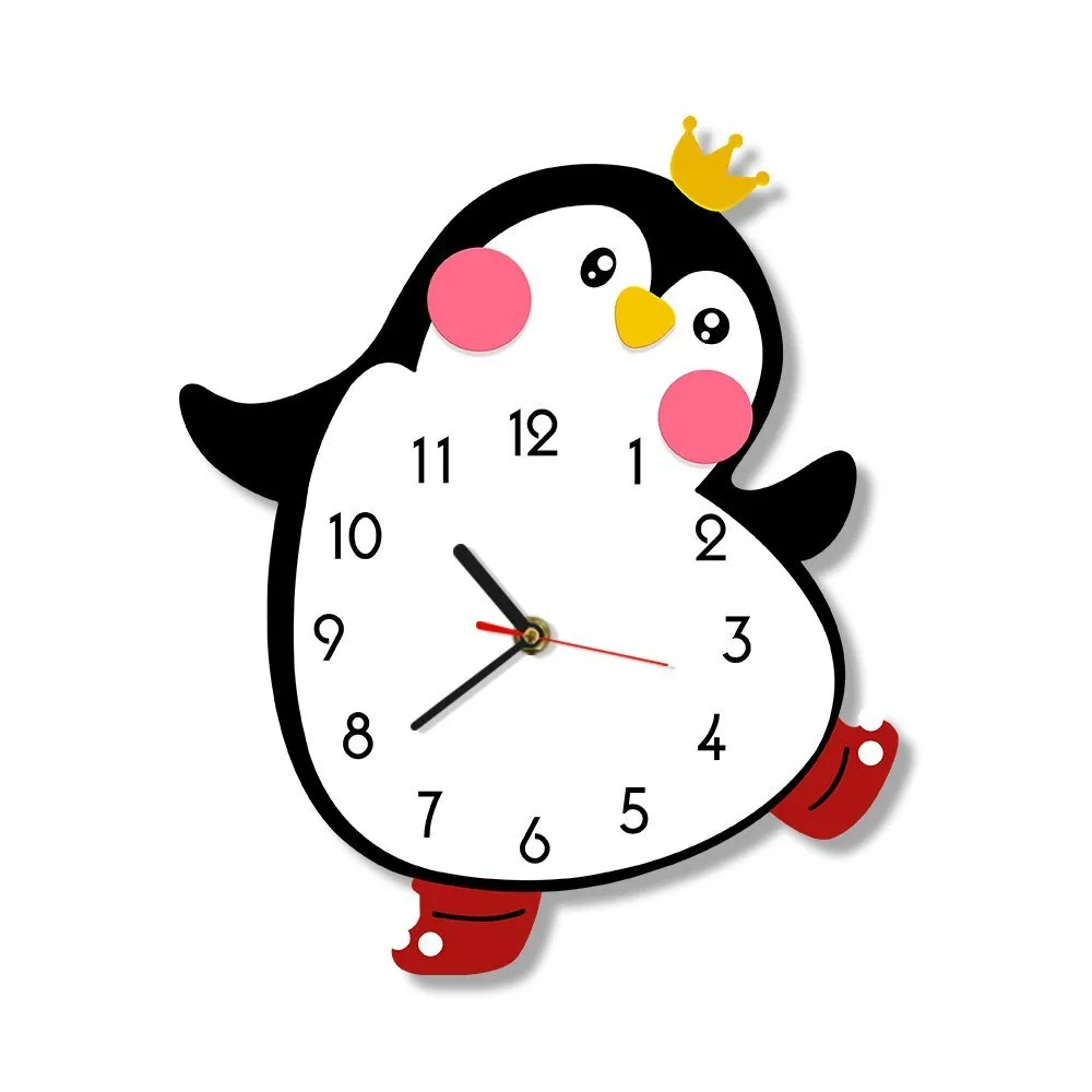 Princess Penguin Cartoon Wall Clock