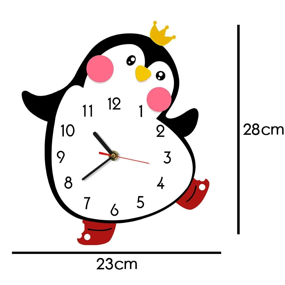 Princess Penguin Cartoon Wall Clock