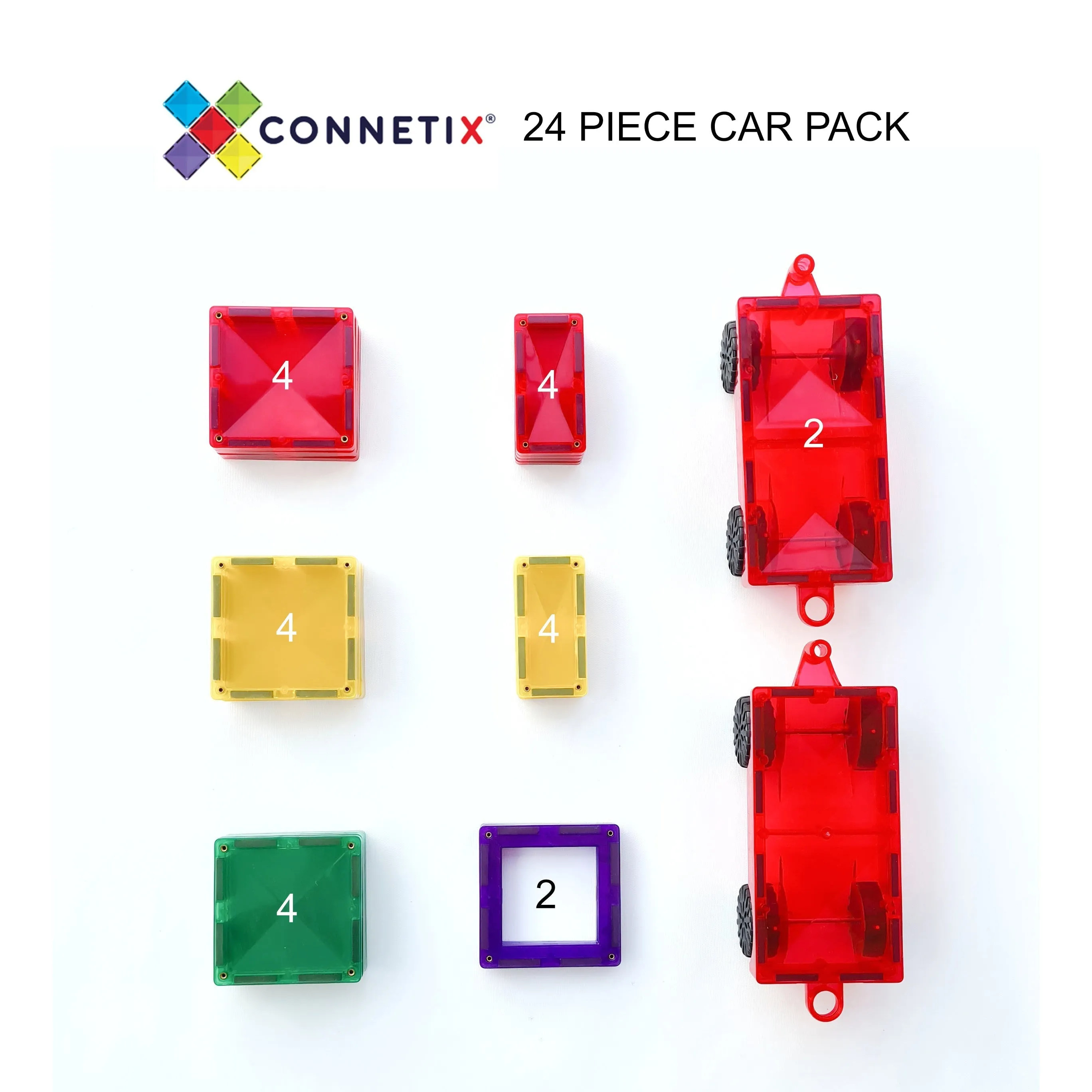 Rainbow Motion Car Pack - 24 Pieces