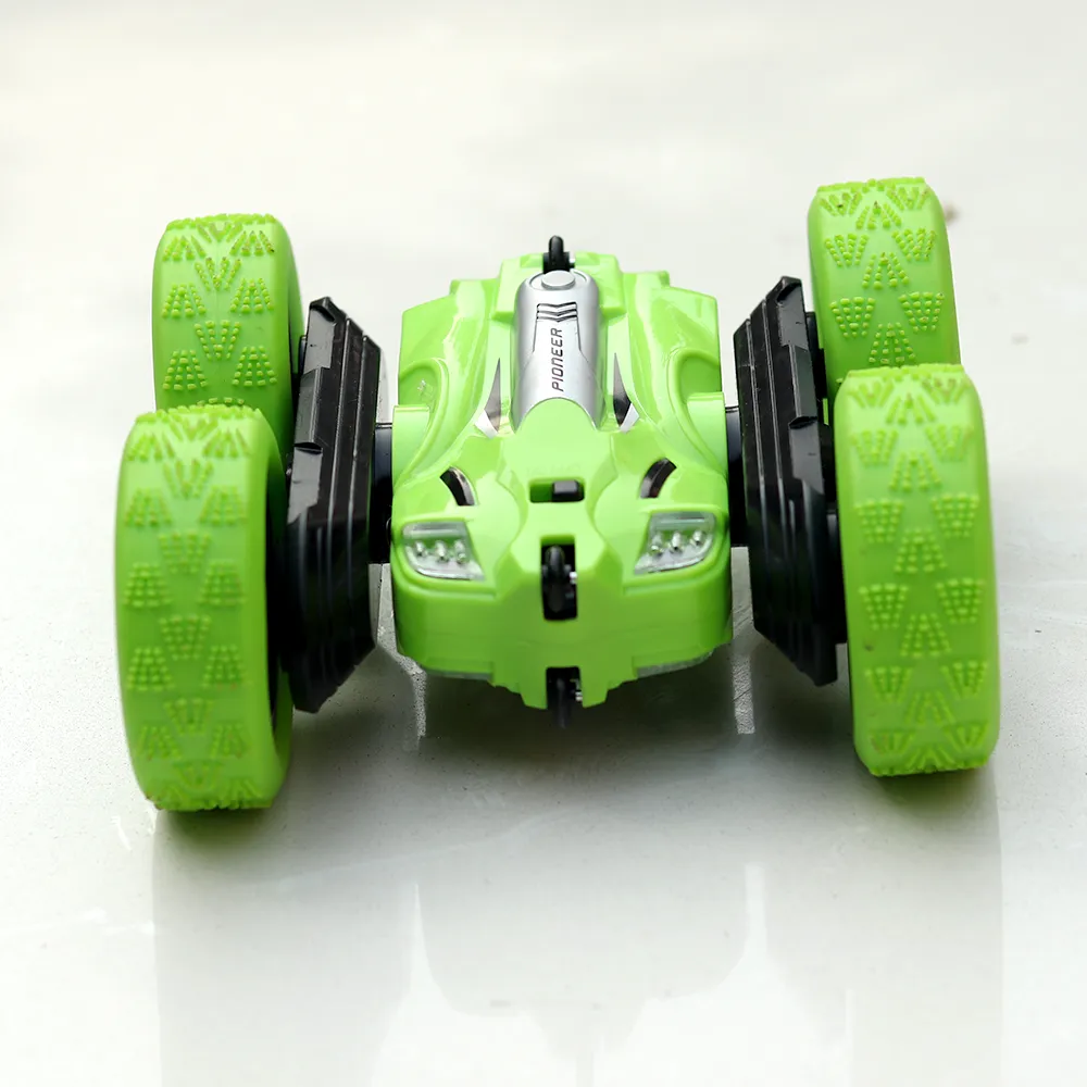 Remote Control Car Stunt Racing Machine with Lights (Assorted Colours and Designs)