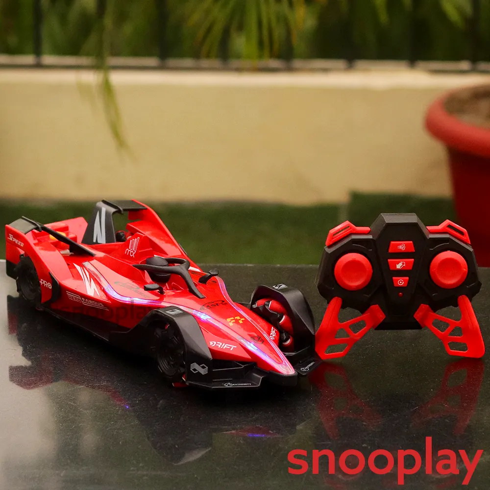 Remote Controlled Formula Racing Stunt Car with Spray Mist Effect and LED Lights