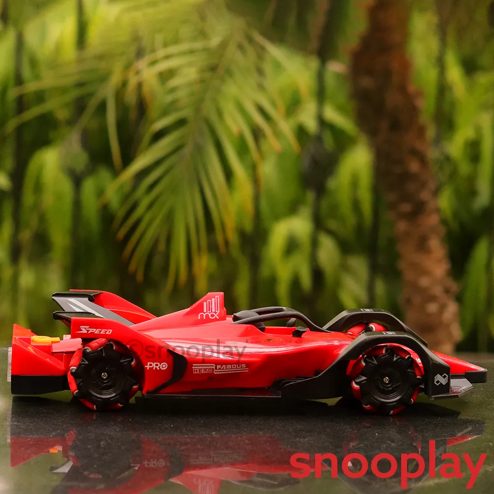 Remote Controlled Formula Racing Stunt Car with Spray Mist Effect and LED Lights