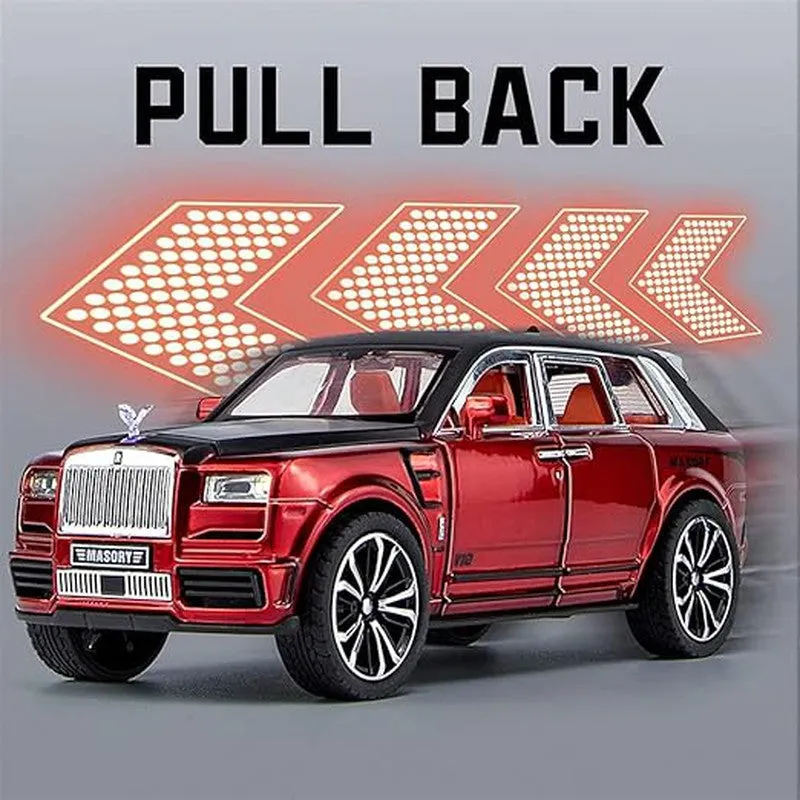 Resembling 1:32 Die Cast Metal Car Cullinan Model Car Light Sound Pull Back Car