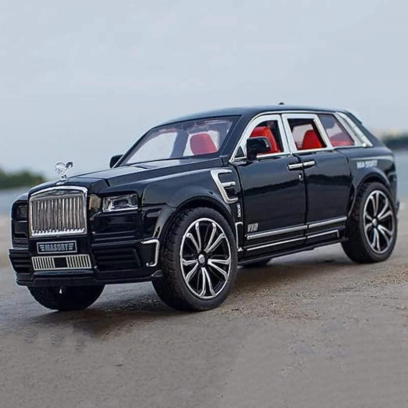 Resembling 1:32 Die Cast Metal Car Cullinan Model Car Light Sound Pull Back Car