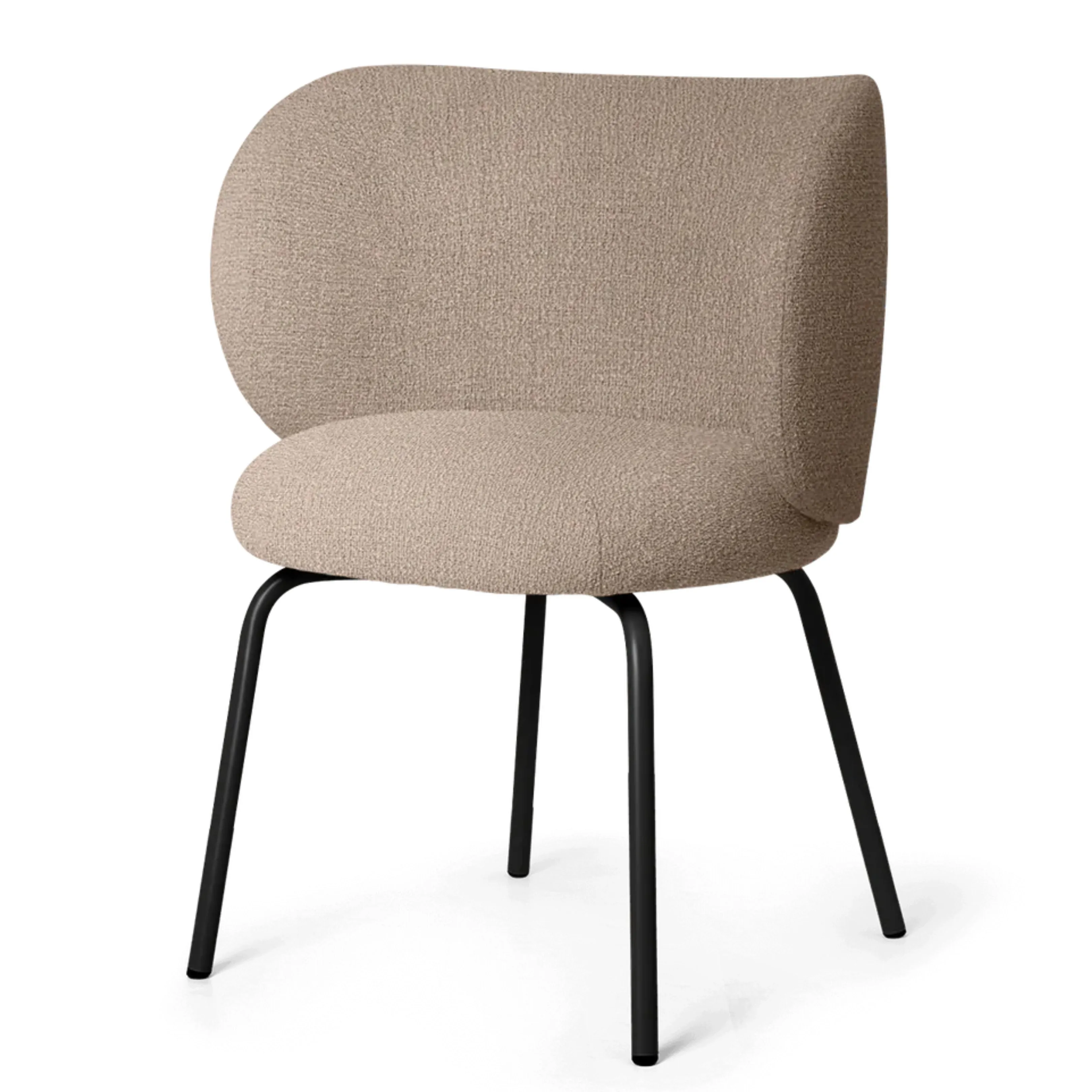 Rico Dining Chair - Bouclé Sand/Black