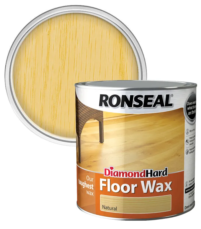 Ronseal Diamond Hard Floor Wax - 2.5 Litre