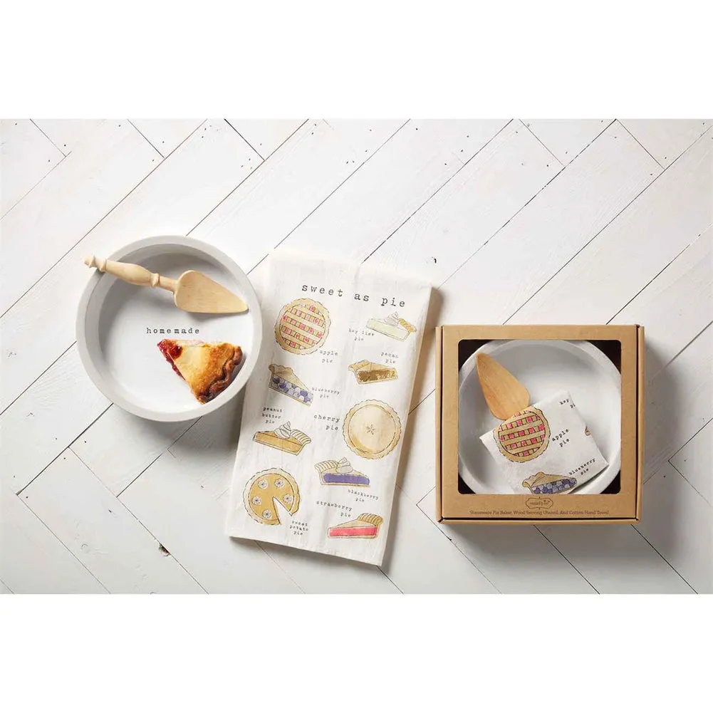 Set of 3 Boxed Stoneware Pie Plate Set by Mud Pie