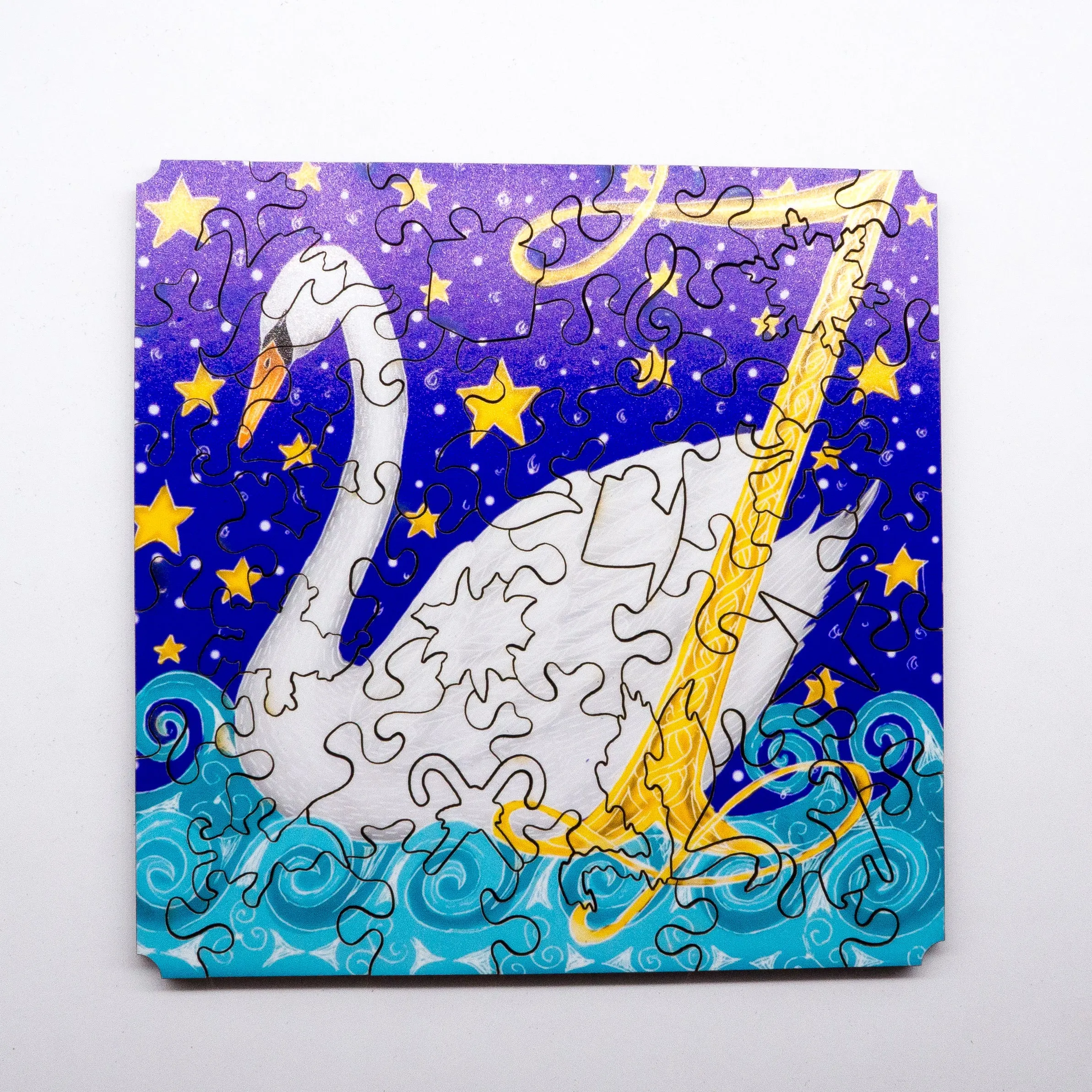 Seven Swans A-Swimming (50 Piece Mini Wooden Jigsaw Puzzle)