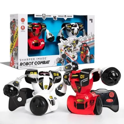 Sharper Image Robot Fighting Set Multiplayer Robots LED Eyes Infrared Remote