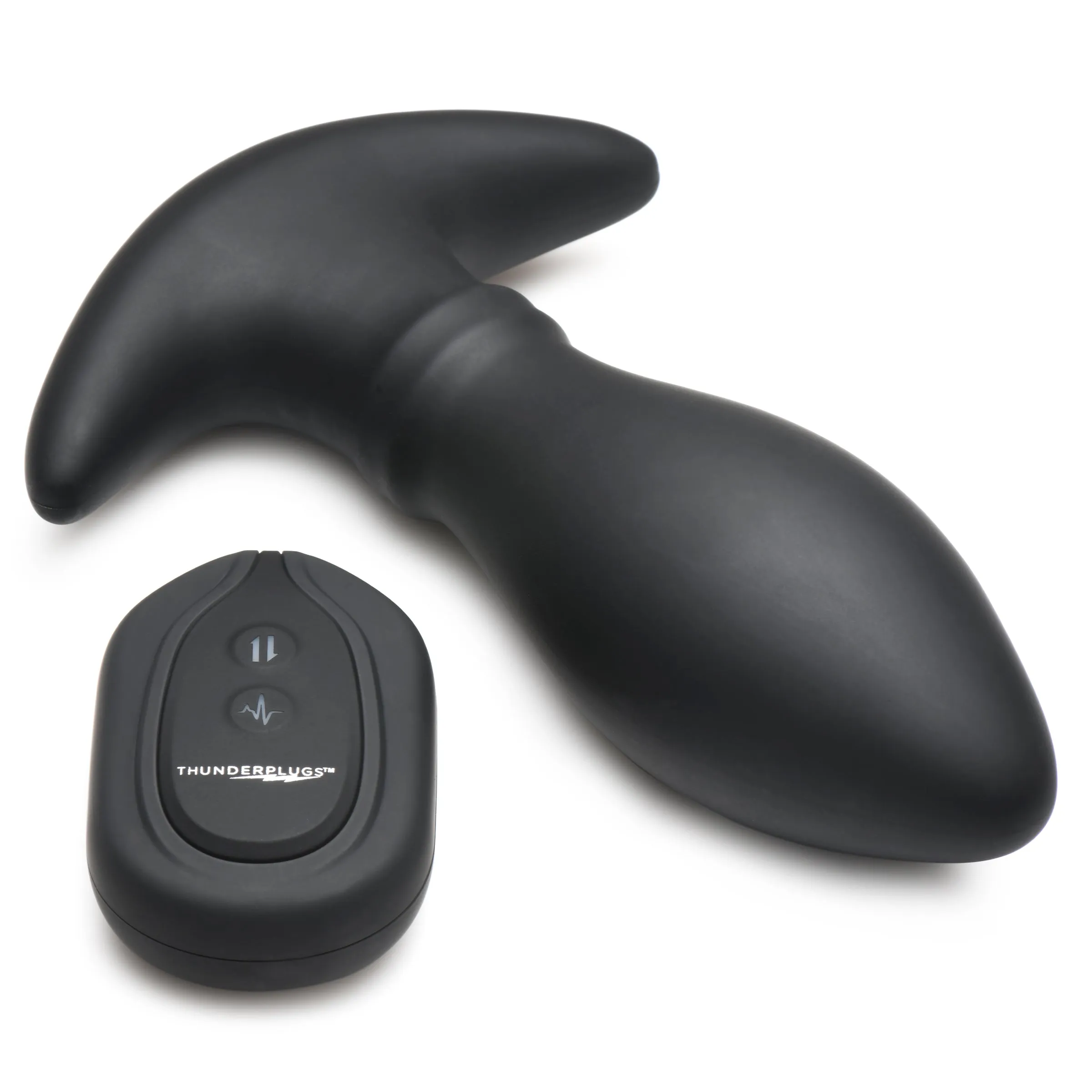 Sliding Ring Silicone Butt Plug with Remote