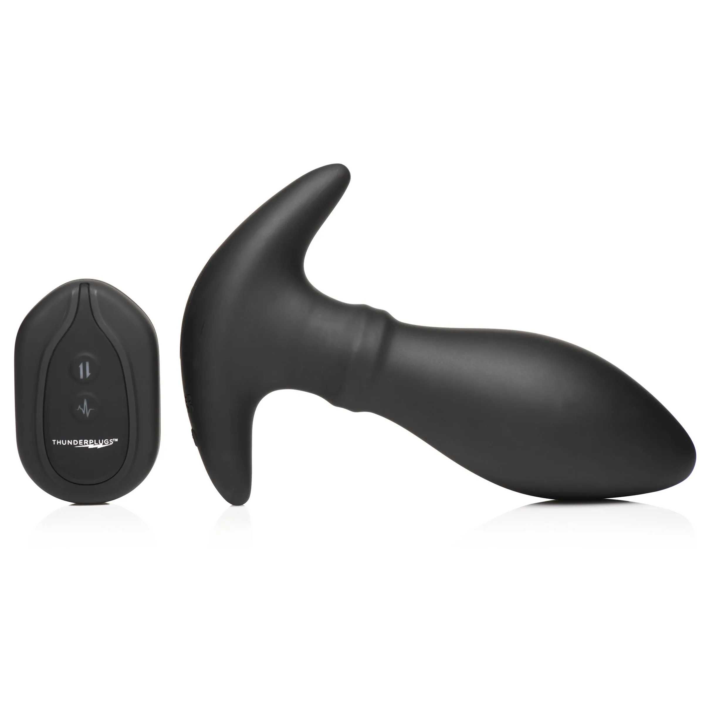 Sliding Ring Silicone Butt Plug with Remote