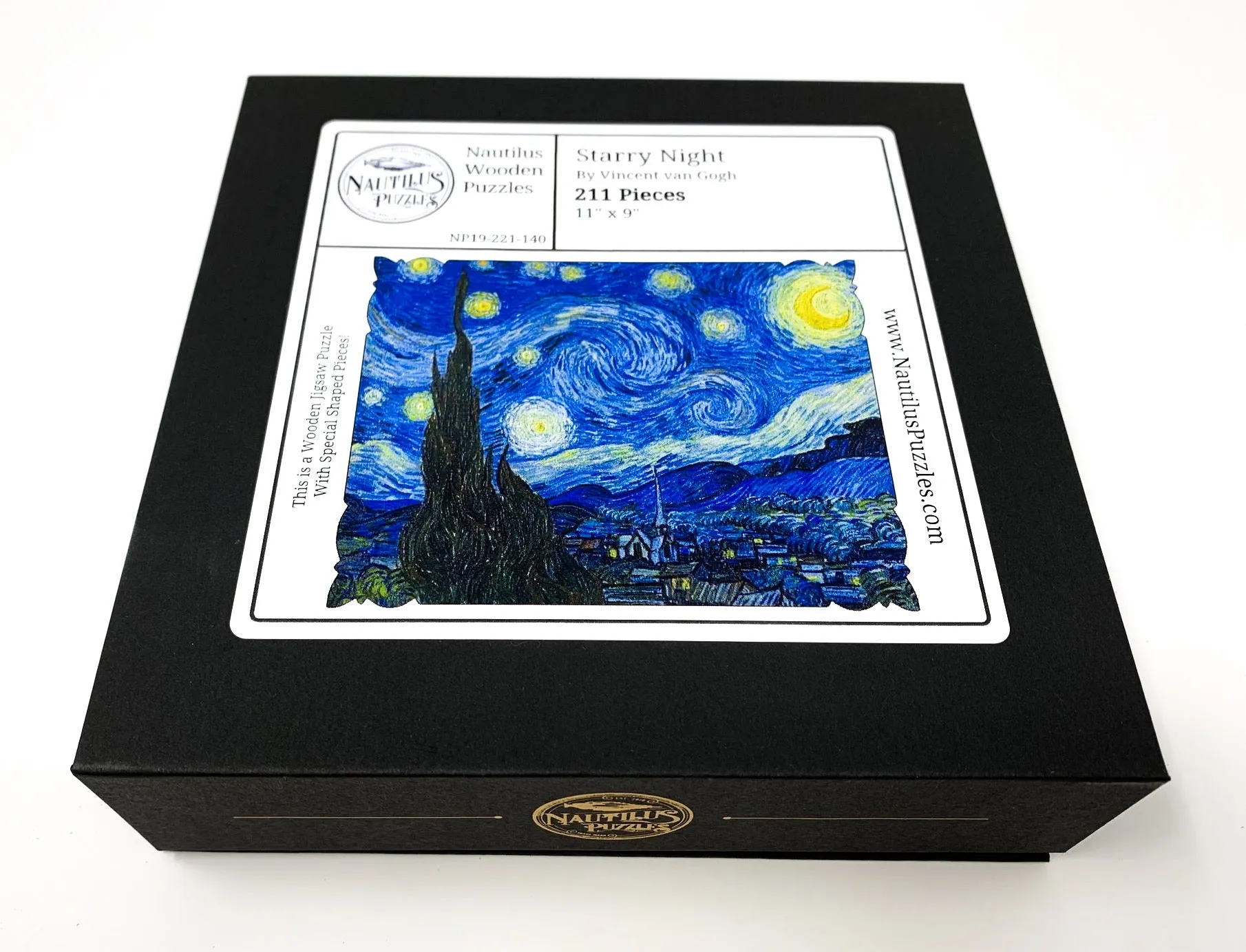 Starry Night by Vincent Van Gogh (211 Piece Wooden Jigsaw Puzzle)