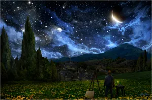 Starry Skies (509 Piece Wooden Jigsaw Puzzle)