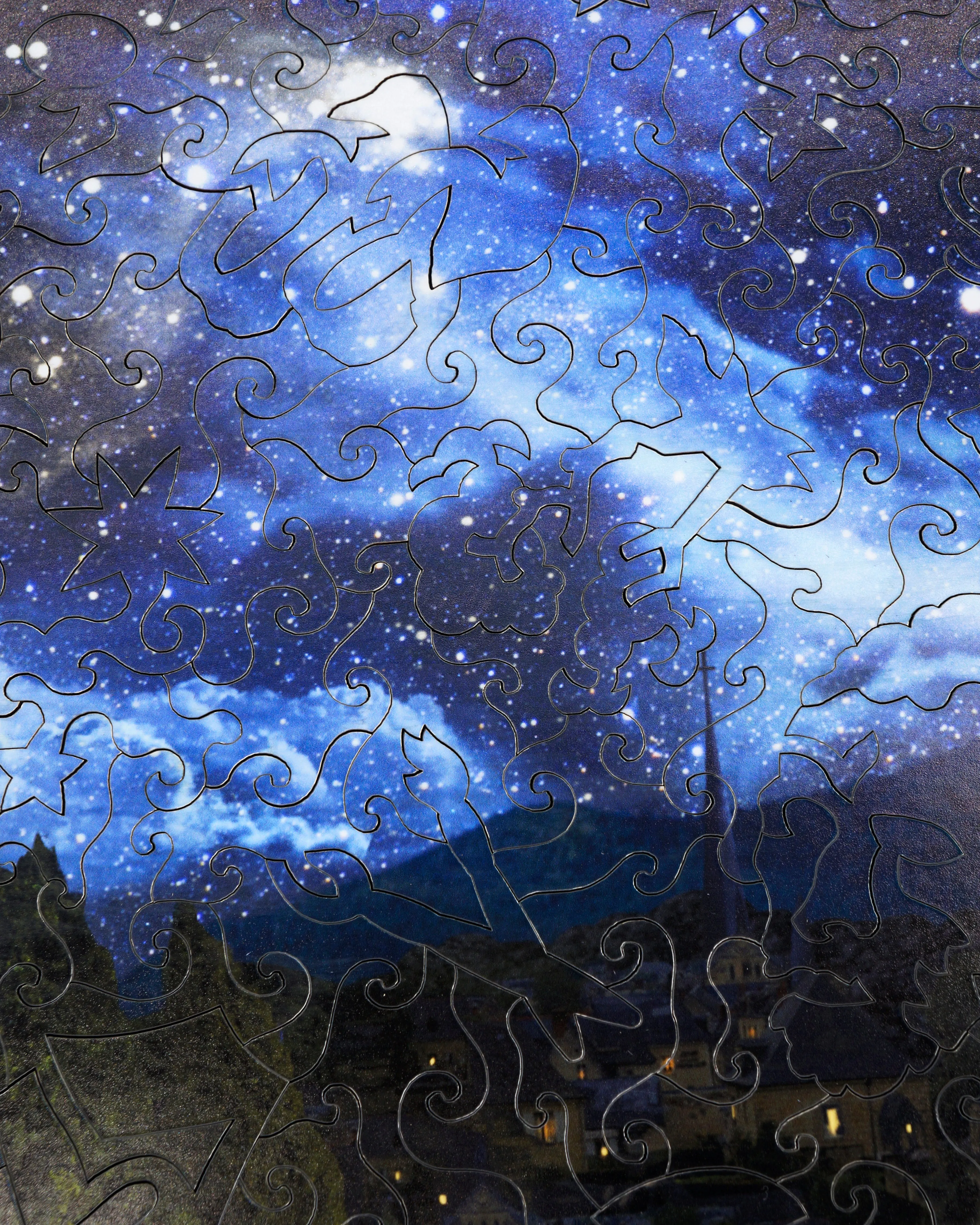 Starry Skies (509 Piece Wooden Jigsaw Puzzle)