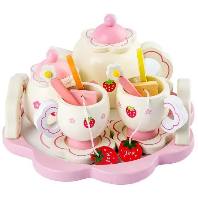 Strawberry Wooden Tea Set