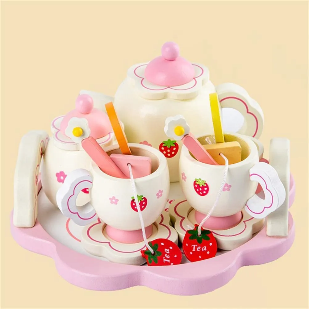 Strawberry Wooden Tea Set