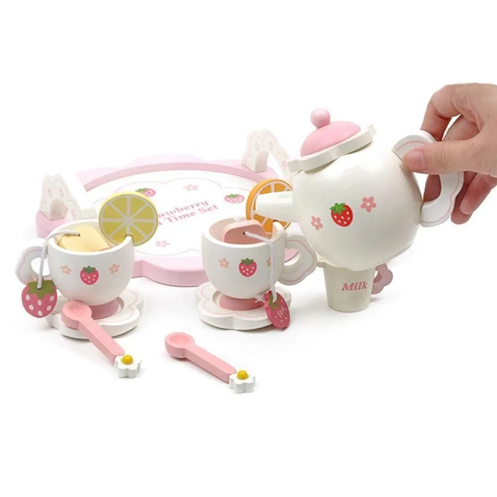 Strawberry Wooden Tea Set