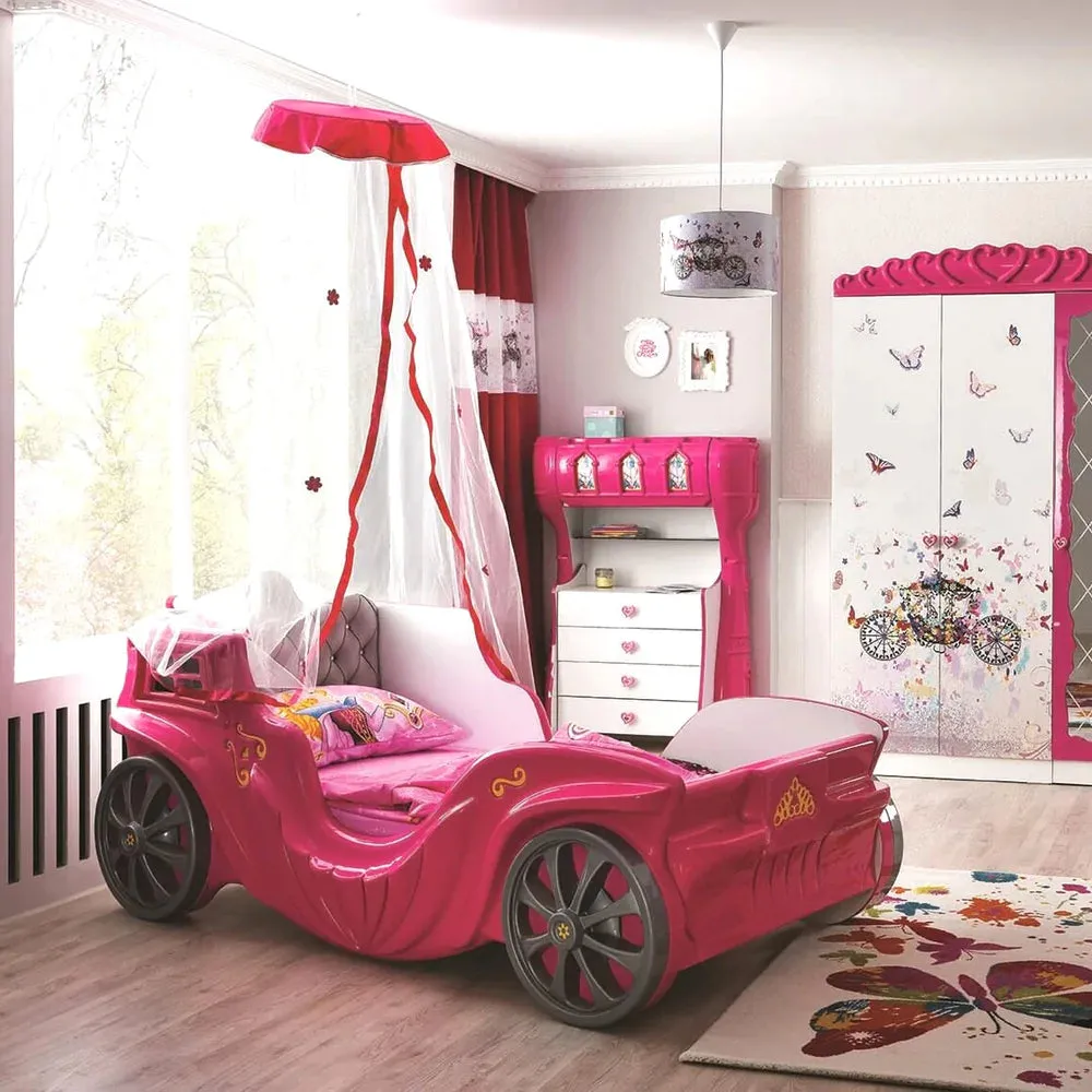 Super Adorable Princess Carriage Canopy Bed | Twin Bed | Ages 2-12 | High Quality | Easy Assembly