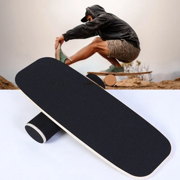 Surfing Ski Balance Board Roller Wooden Yoga Board, Specification: 06A Black Sand