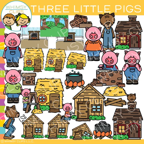 Three Little Pigs Clip Art