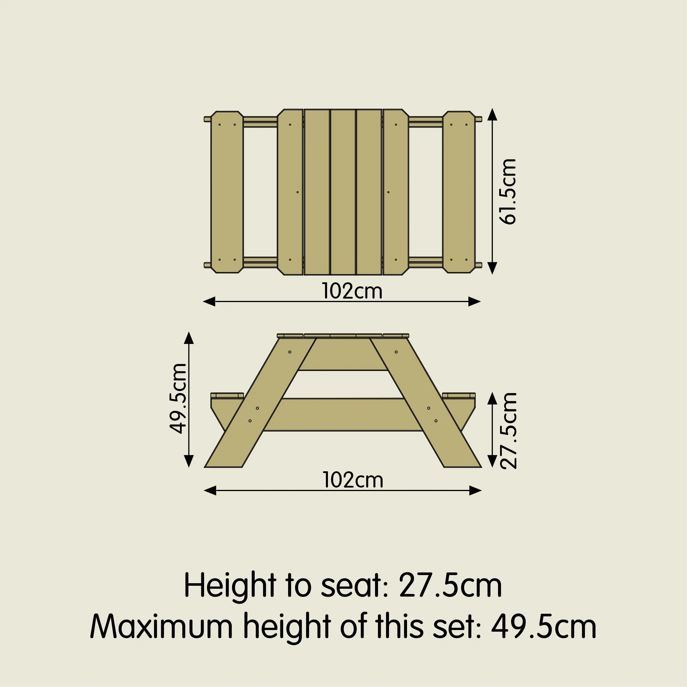 TP Early Fun Wooden Picnic Table Sandpit - FSC® certified