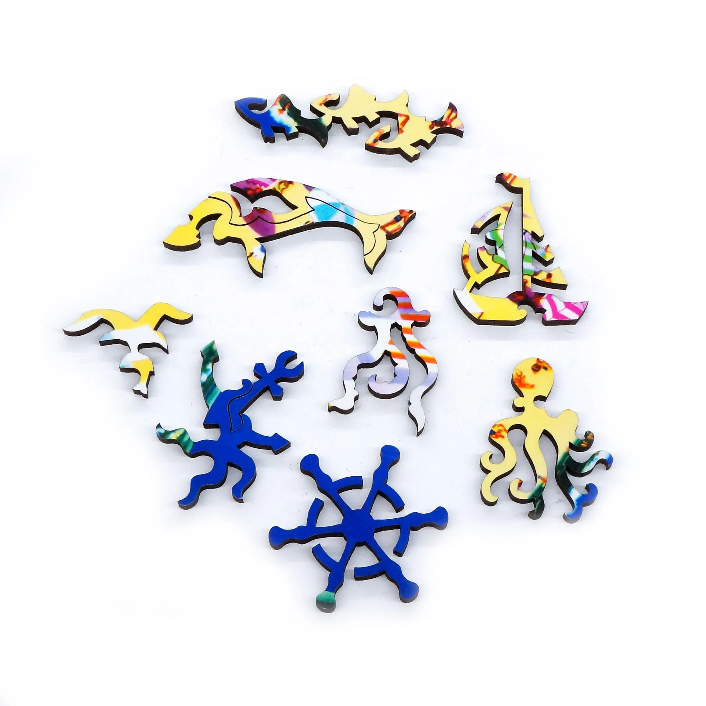 Umbrellas and Cabanas (50 Piece Mini Wooden Jigsaw Puzzle)