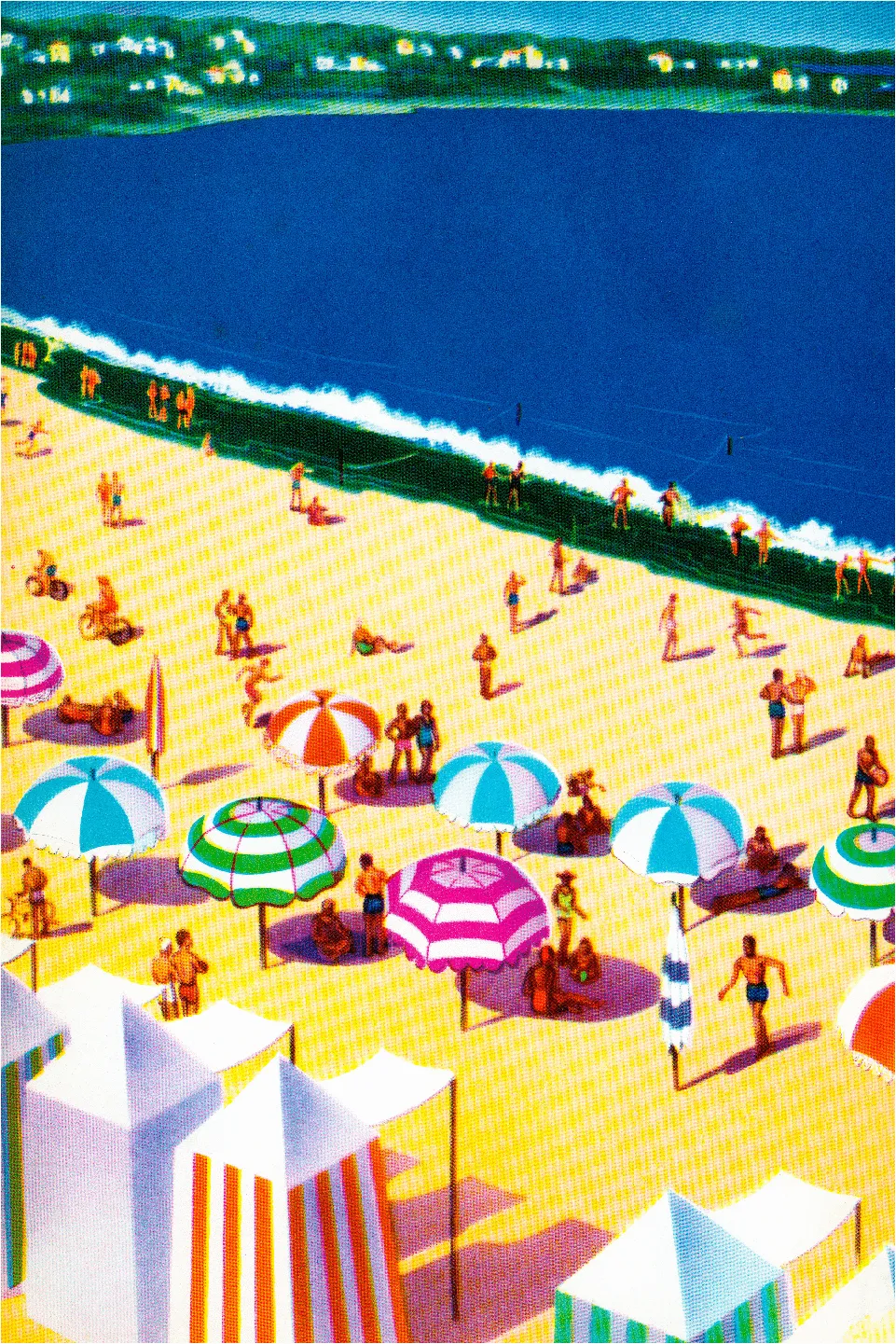 Umbrellas and Cabanas (50 Piece Mini Wooden Jigsaw Puzzle)