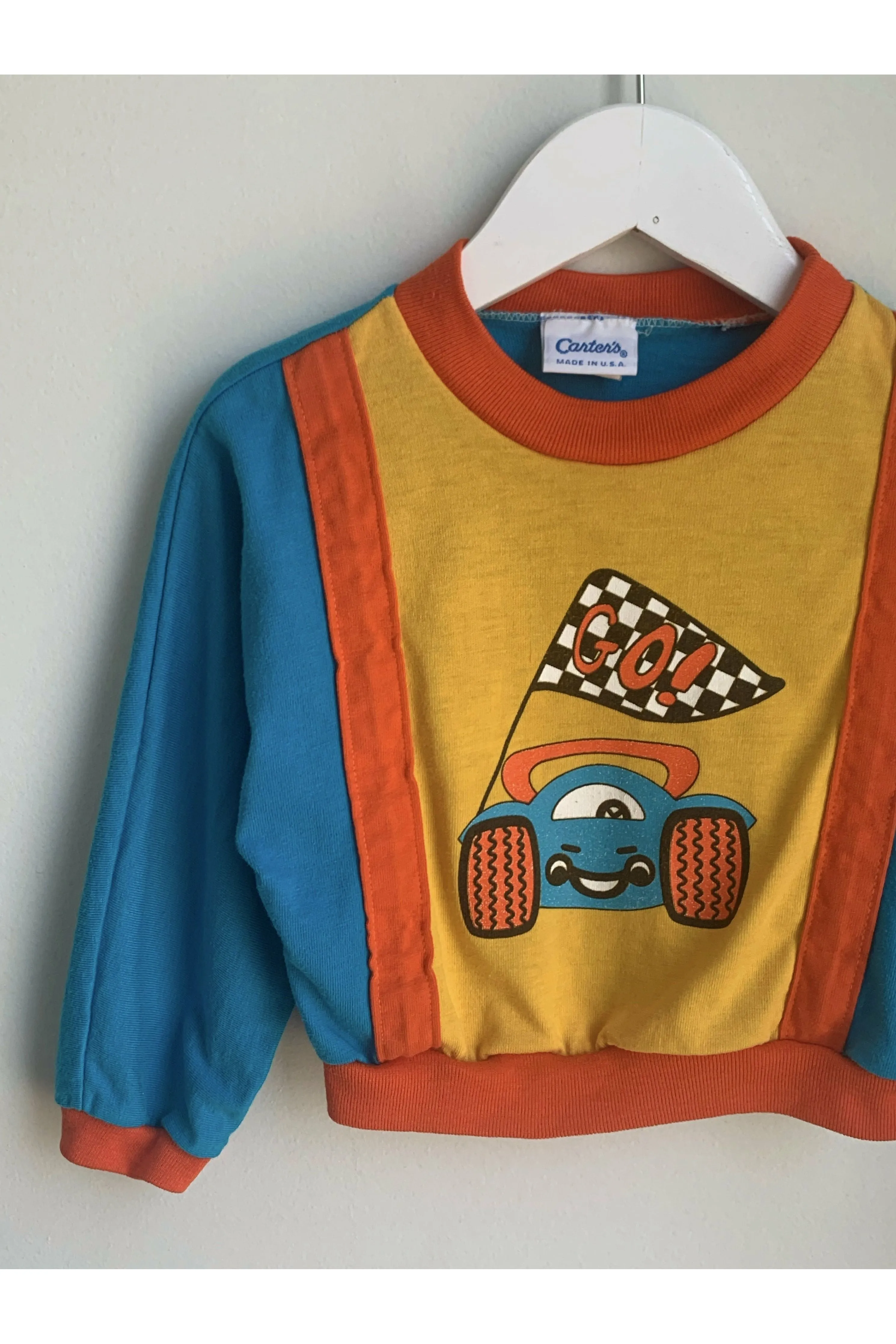 Vintage Race Car Dolman Sleeve Sweatshirt - Size 24 Mos