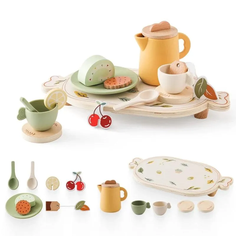 Wooden Afternoon Tea Set