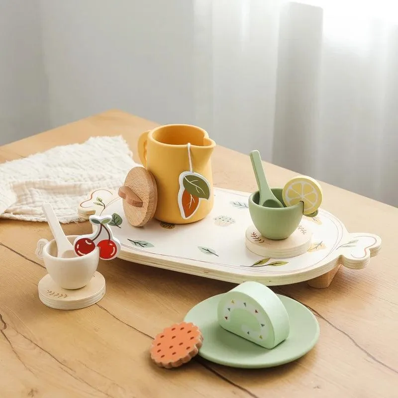 Wooden Afternoon Tea Set