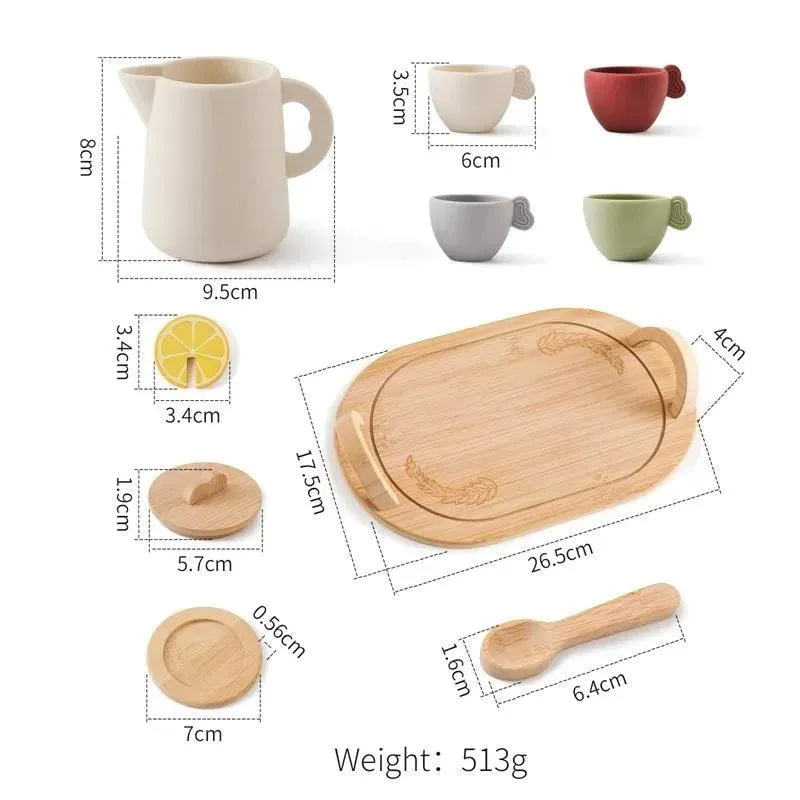 Wooden Afternoon Tea Set