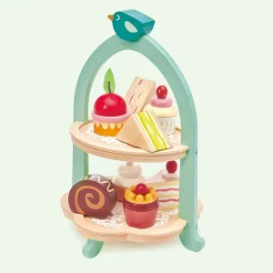 Wooden Birdie Afternoon Tea Stand