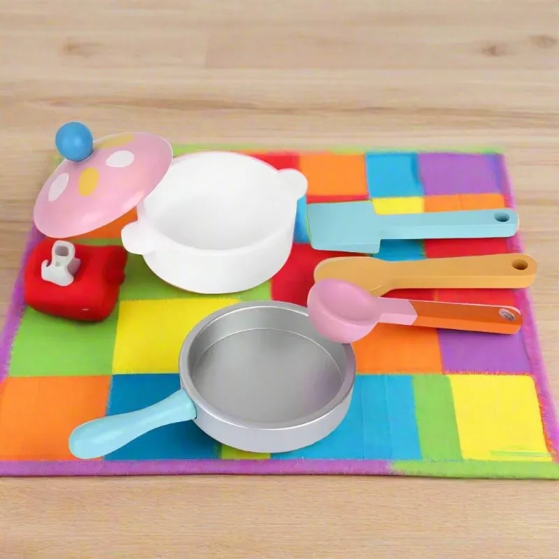 Wooden Kitchen Cooking Play Set