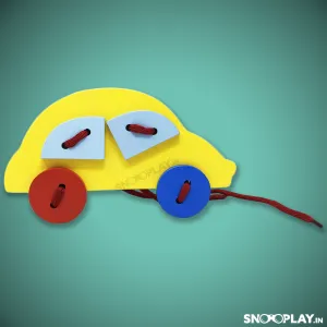 Wooden Lacing Car Toy