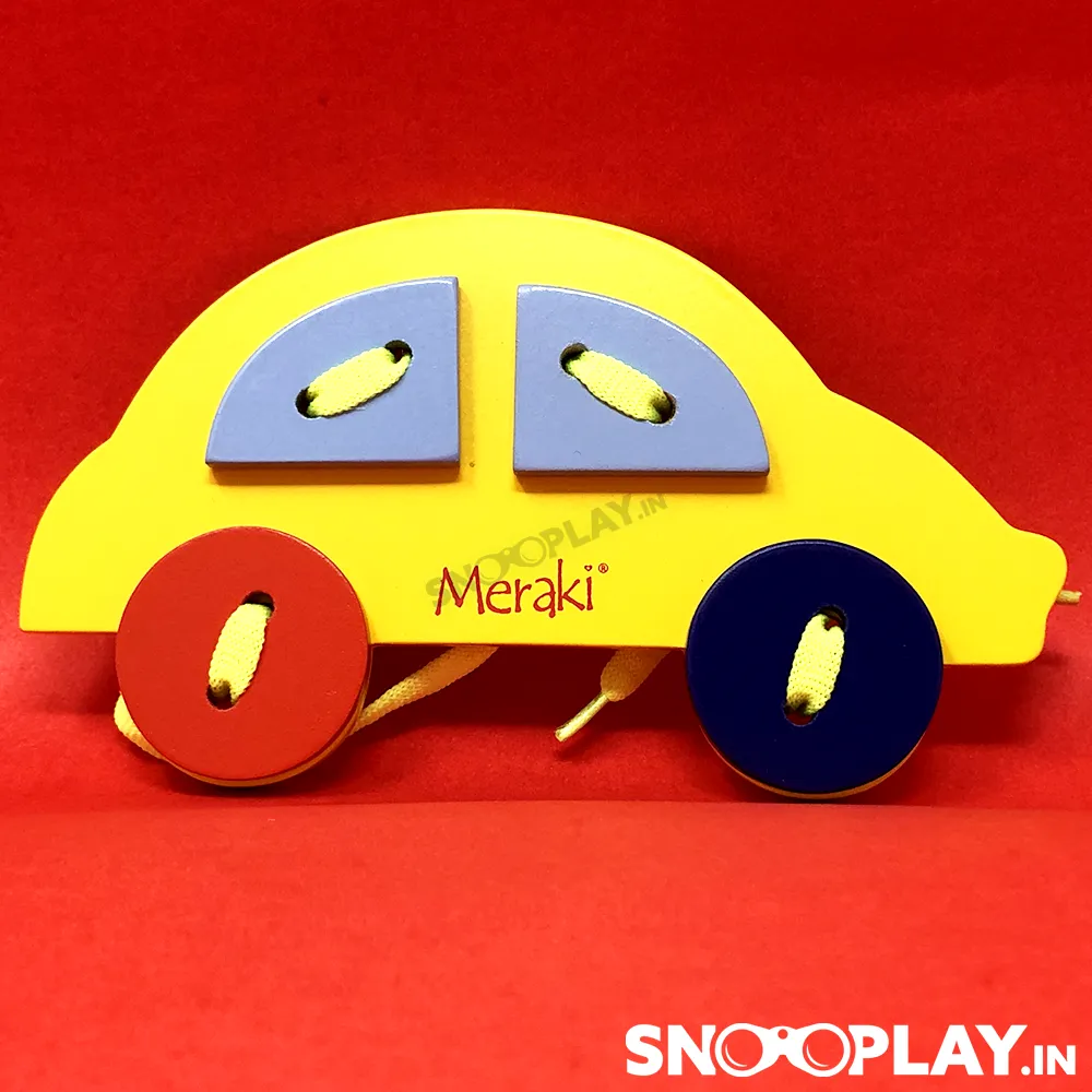 Wooden Lacing Car Toy