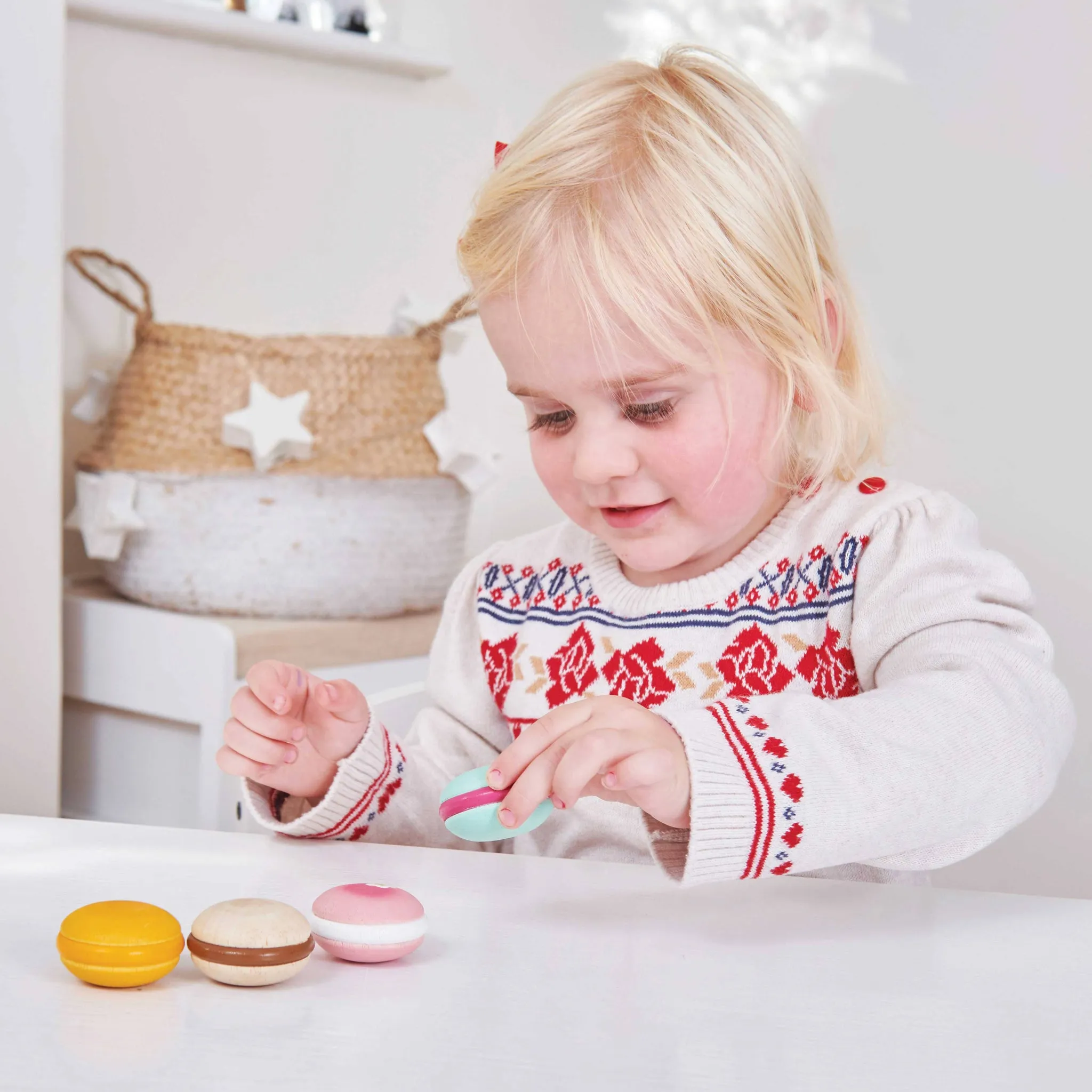 Wooden Macaron Play Food Set