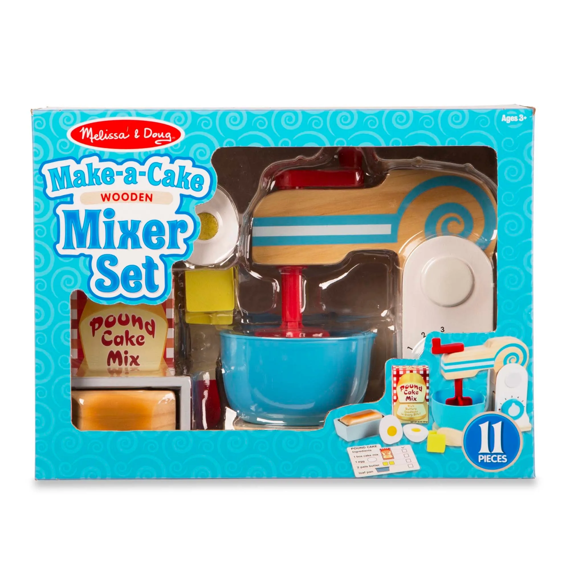 Wooden Make-a-Cake Mixer Set